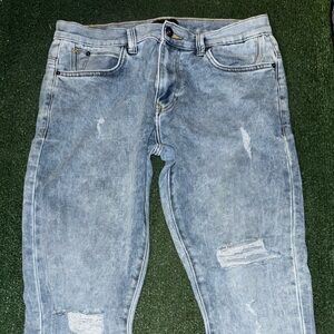 Zara Men's Light Blue Relaxed Jeans